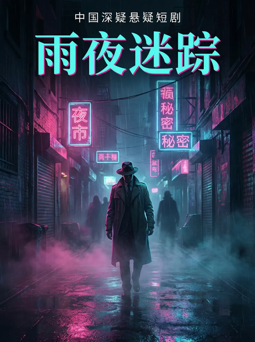 高德地图历史路线记录 悬疑追踪短剧 - 雨夜迷踪海报